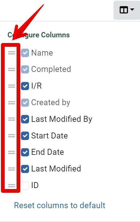 Re-order columns