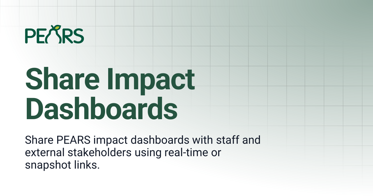 Share Impact Dashboards | PEARS Support Docs