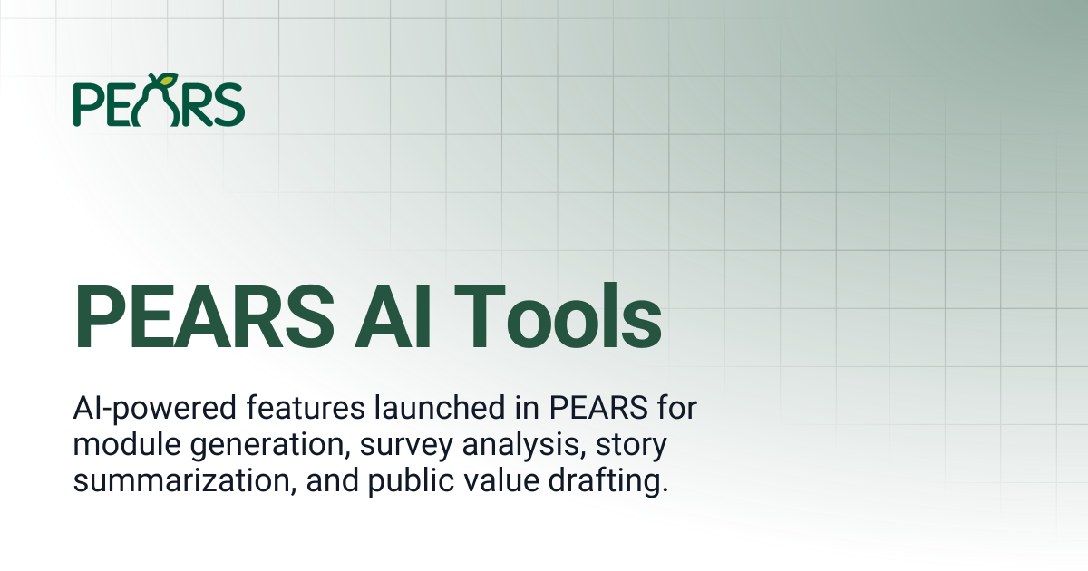 PEARS AI Tools | PEARS Support Docs