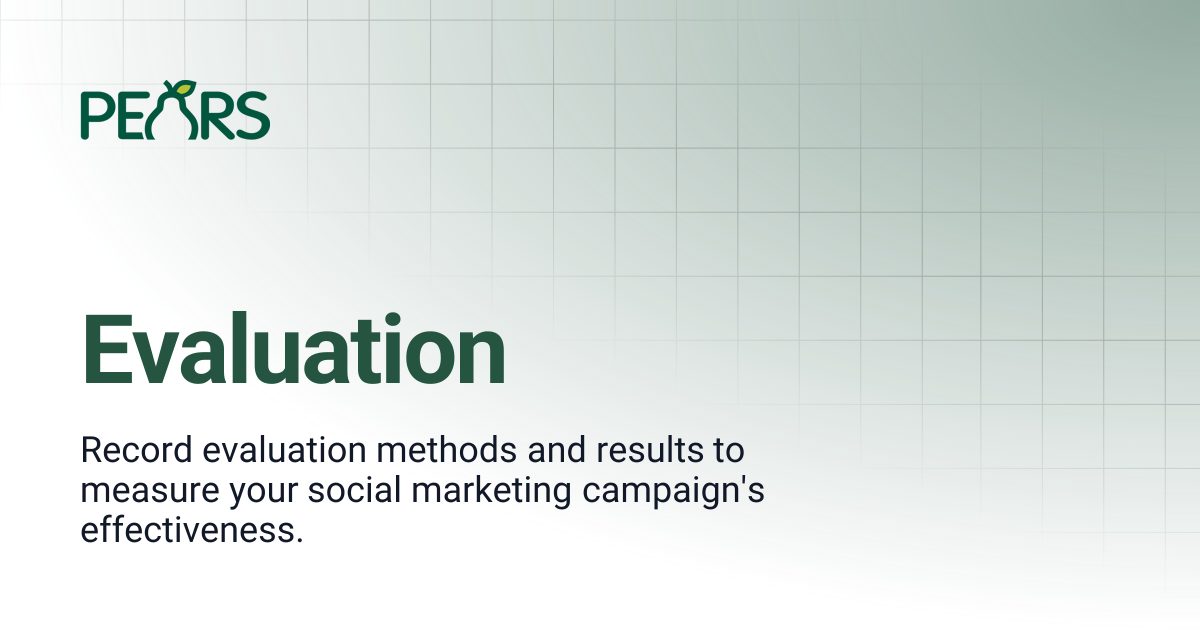Evaluation | PEARS Support Docs