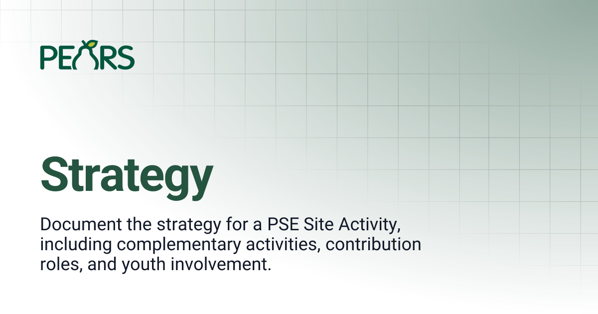 Strategy | PEARS Support Docs